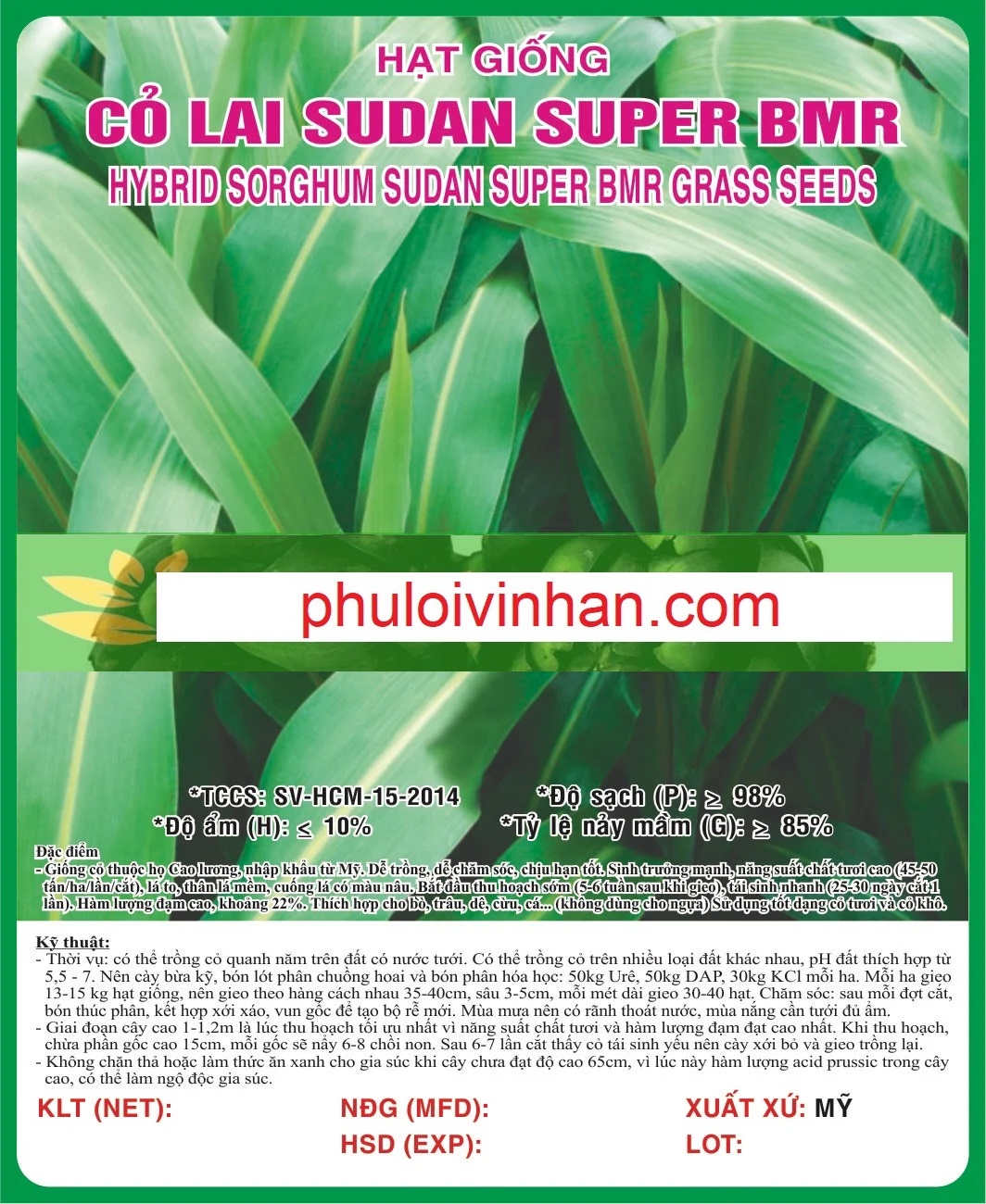CỎ LAI SUDAN SUPER BMR