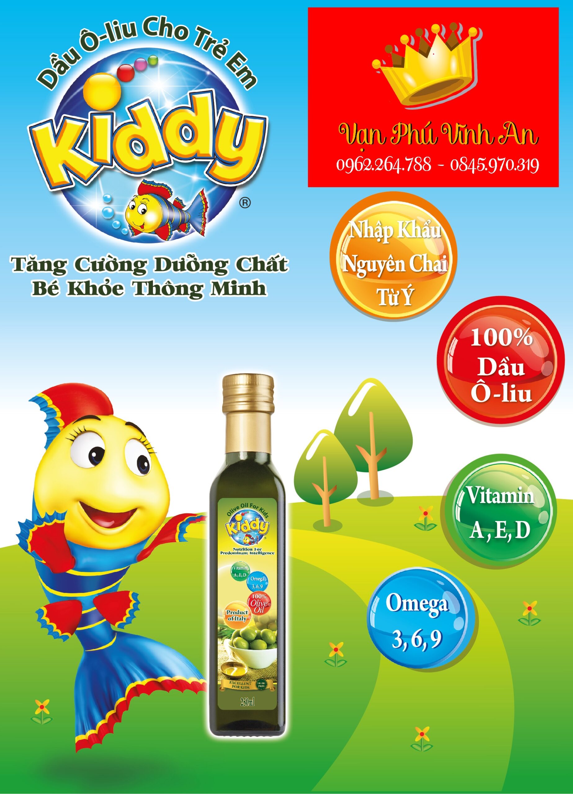 Dầu ô-liu cho trẻ em Kiddy