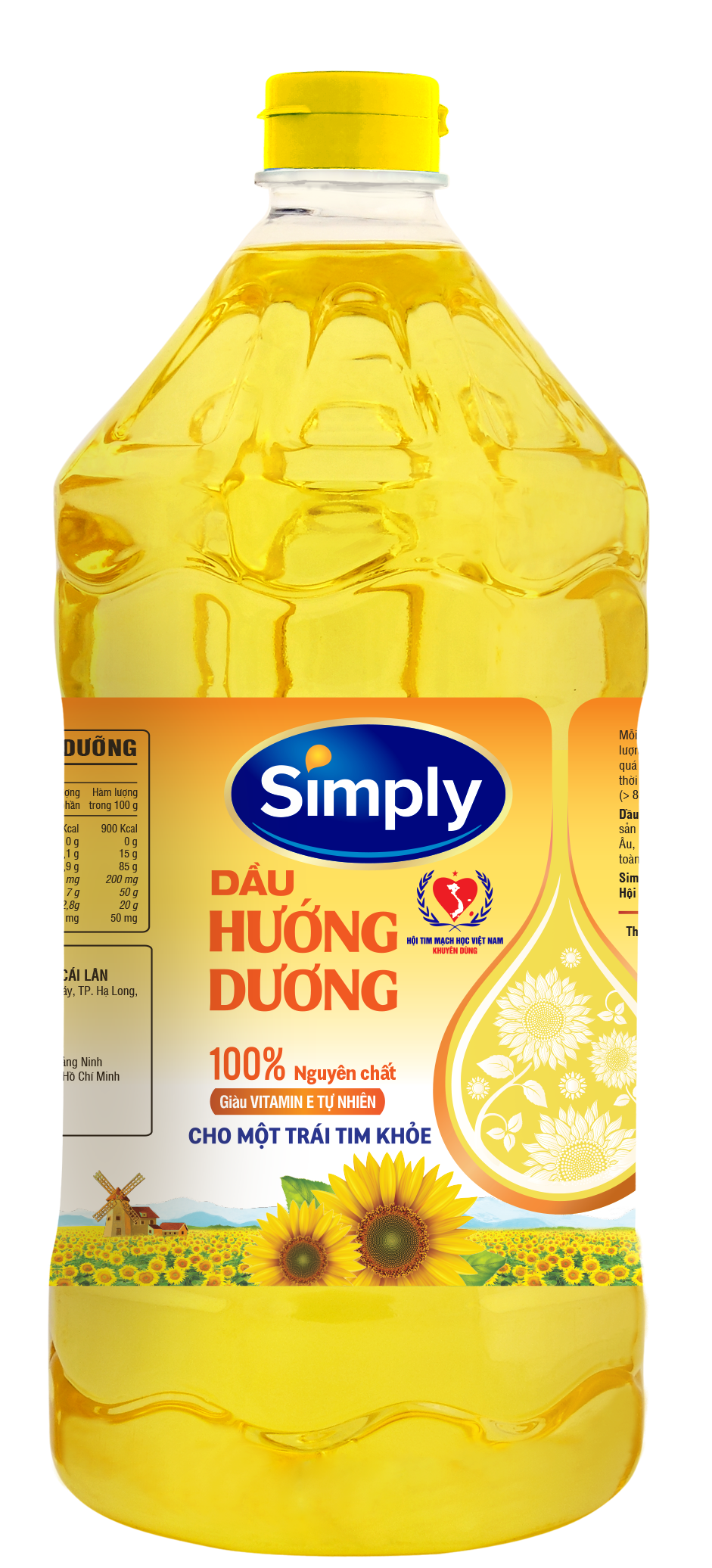 DẦU HƯỚNG DƯƠNG SIMPLY NGUYÊN CHẤT 2L