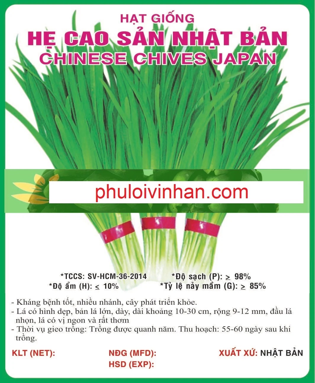 HẸ CAO SẢN NHẬT BẢN