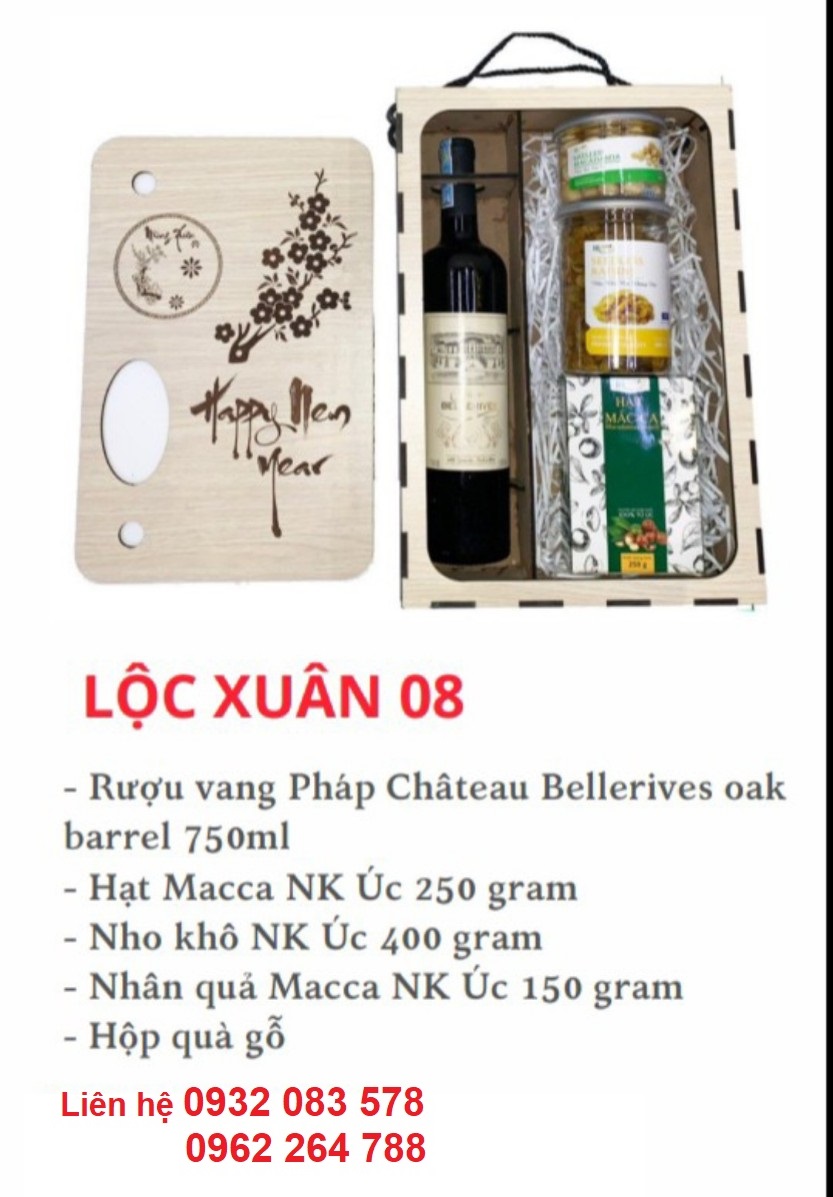 Hộp quà Tết Lộc Xuân 08