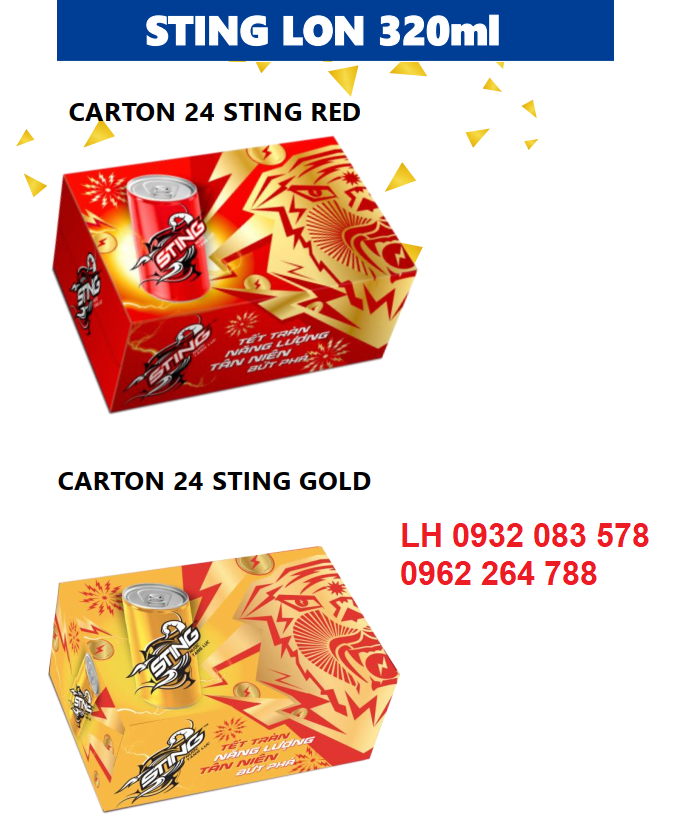 Hộp quà Tết giá sỉ Sting lon 320ml