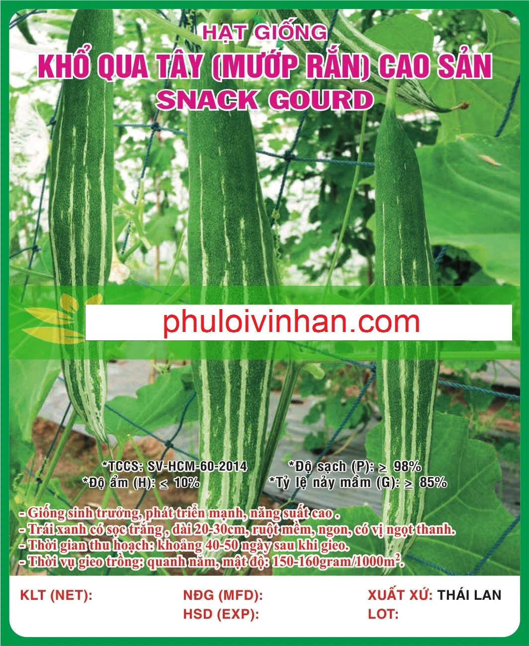 KHỔ QUA TÂY (MƯỚP RẮN) CAO SẢN - 5GR