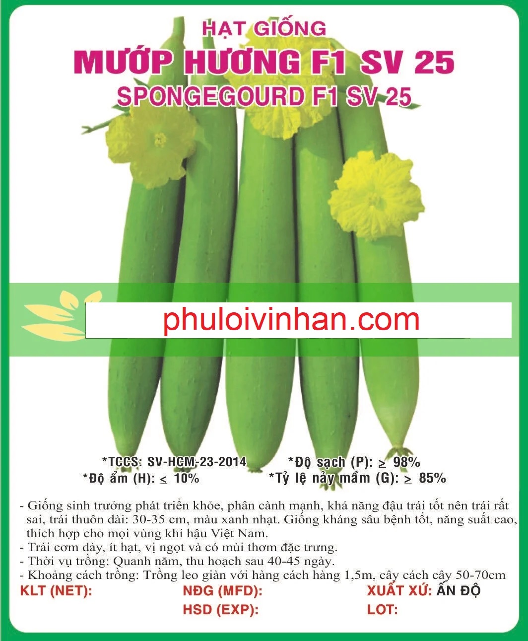 MƯỚP HƯƠNG F1 SV 25