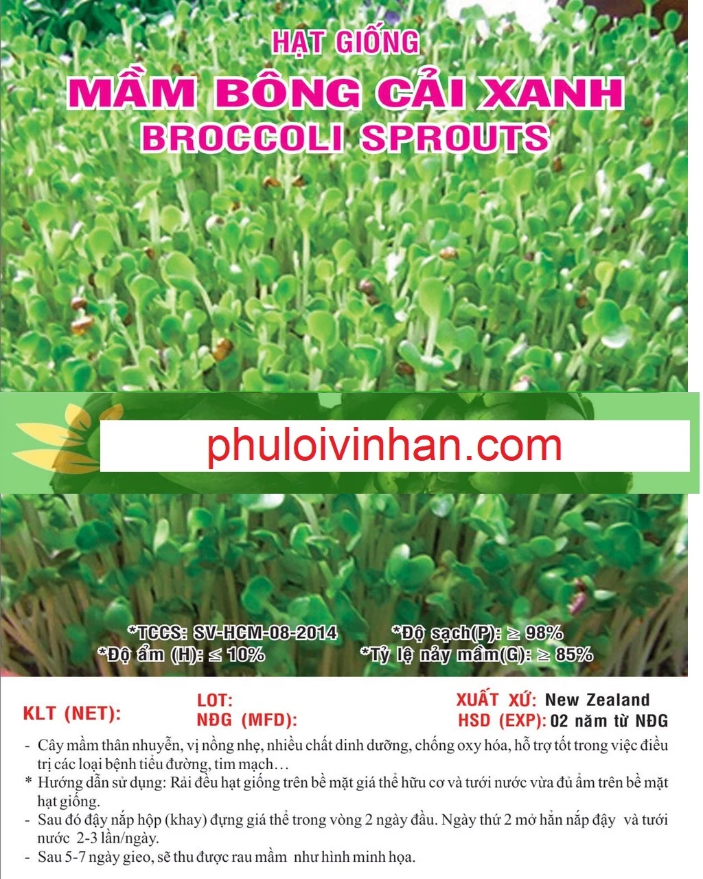 MẦM BÔNG CẢI XANH BROCCOLI - GÓI 20GR