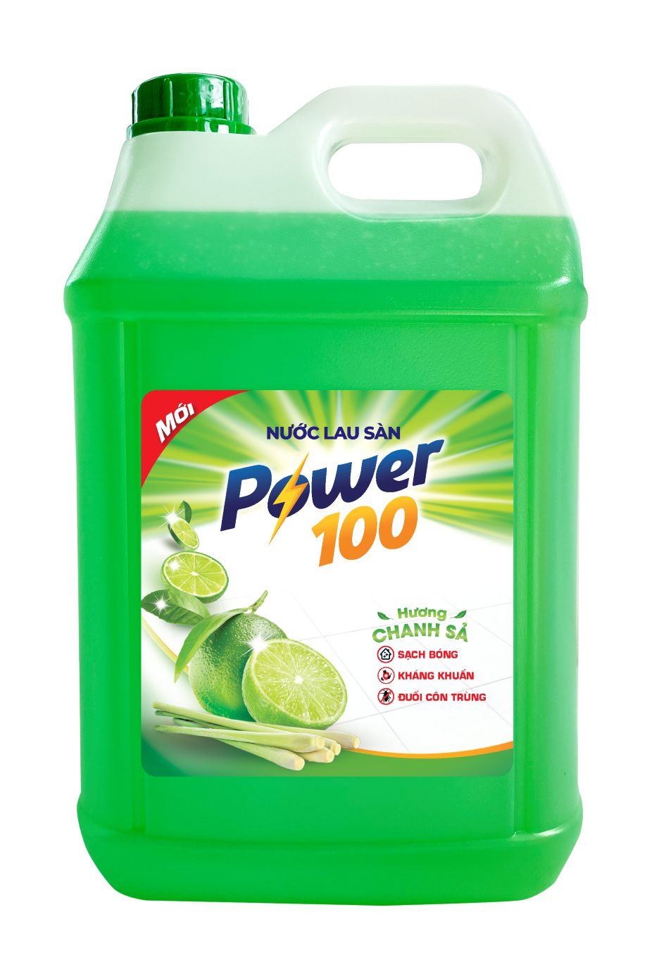 NƯỚC LAU SÀN POWER100 HƯƠNG CHANH SẢ 9,5KG