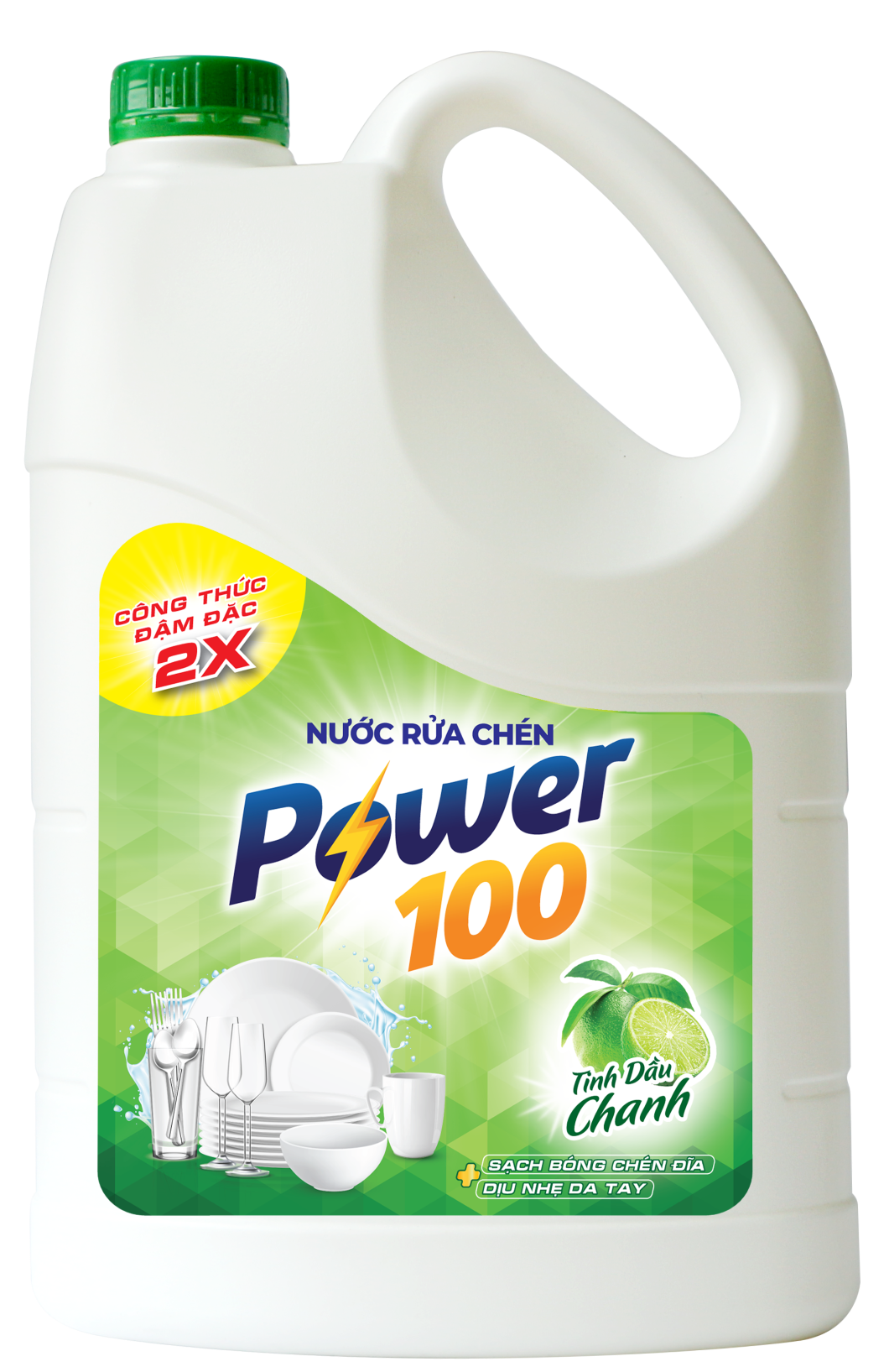 NƯỚC RỬA CHÉN POWER100 TINH DẦU CHANH 1,5KG