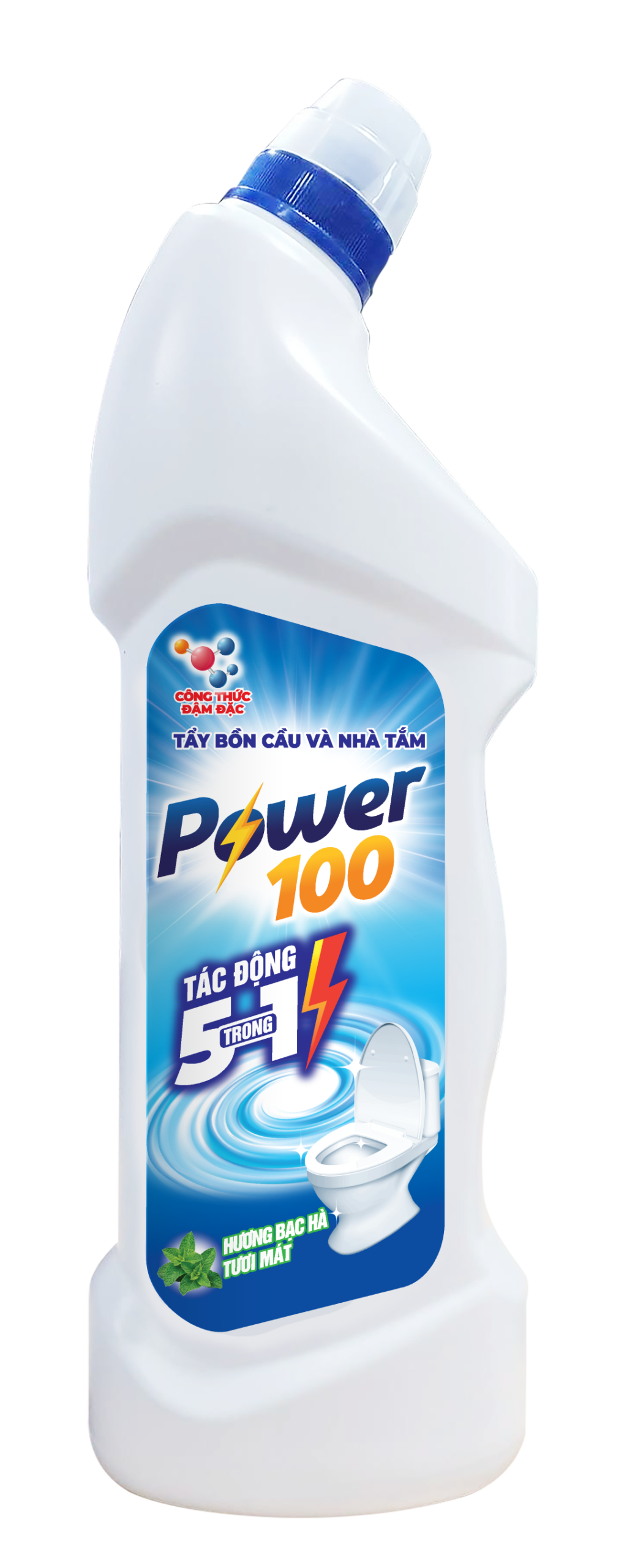 NƯỚC TẨY BỒN CẦU VÀ NHÀ TẮM POWER100 HƯƠNG BẠC HÀ