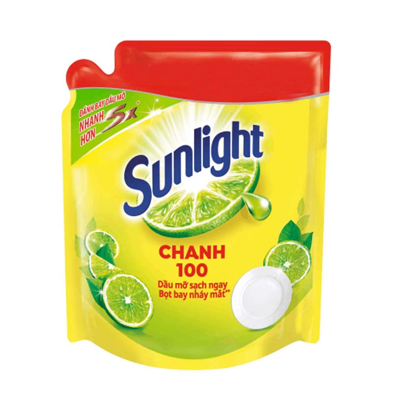 Nước rửa chén Sunlight chanh 100 túi 3.5 kg