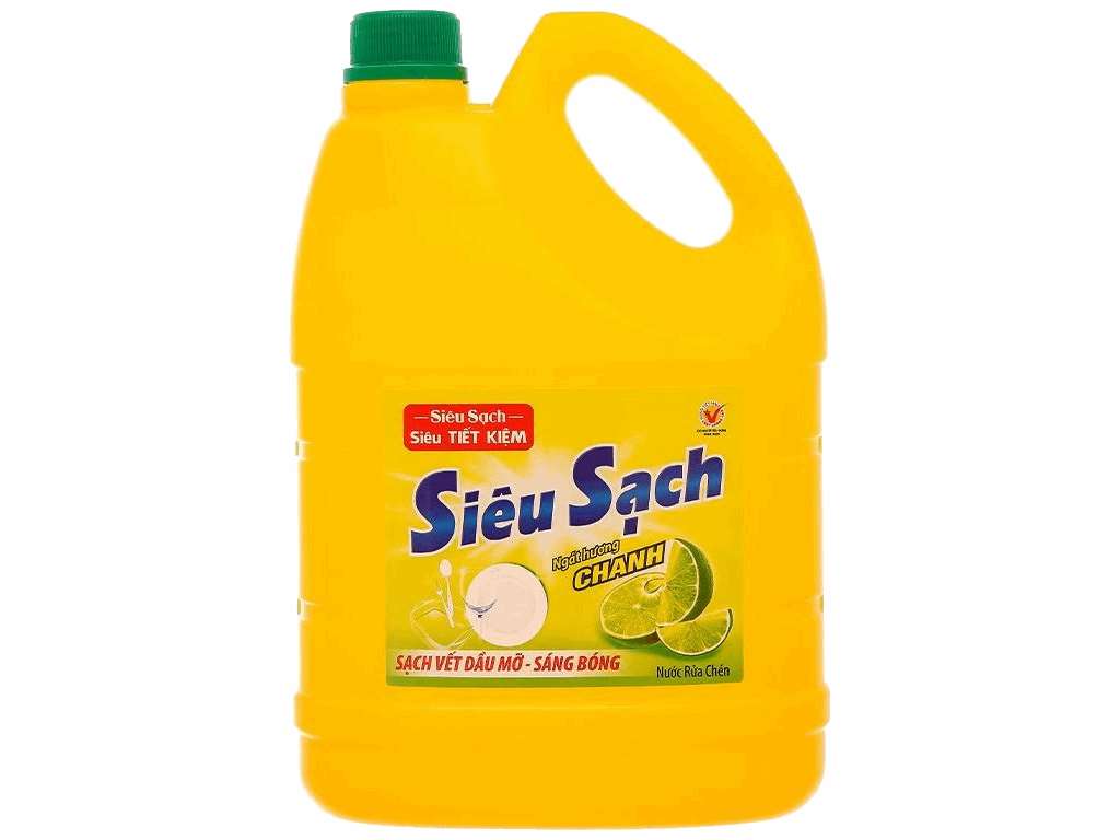 Nước rửa chén lix siêu sạch hương chanh can 3.6kg