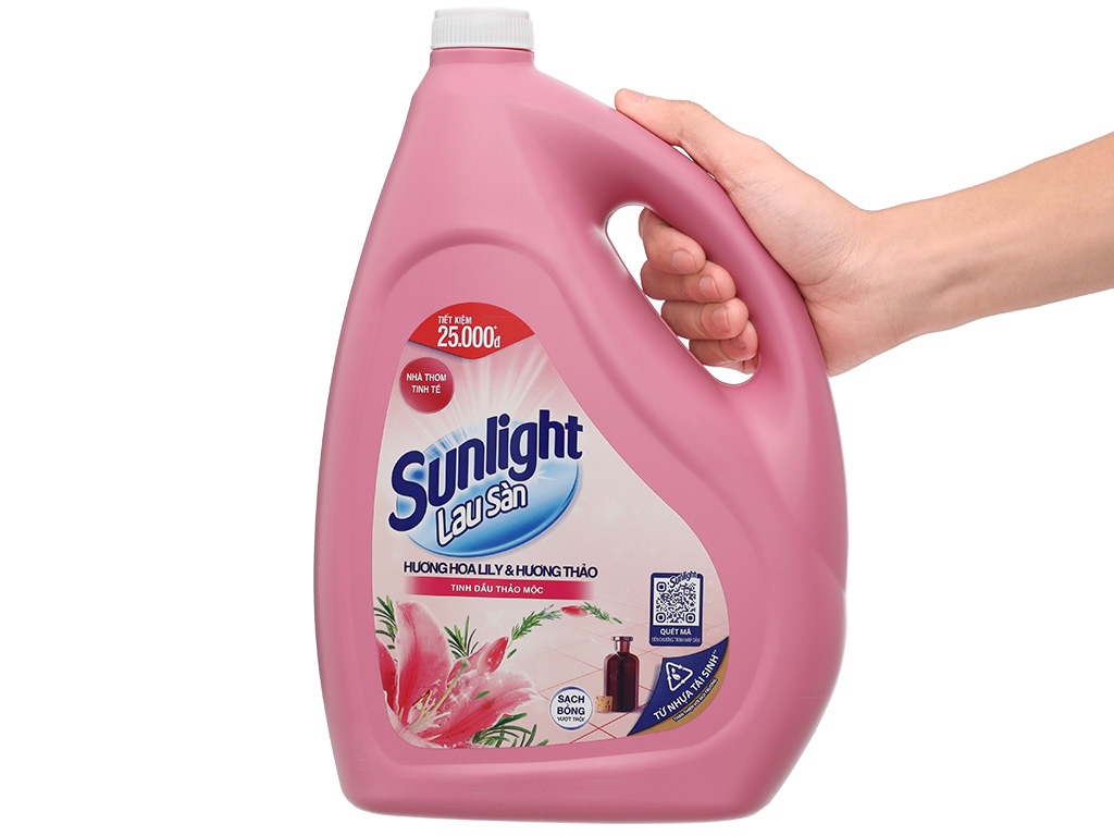 nước lau nhà sunlight chanh hương hoa lily can 3.8kg